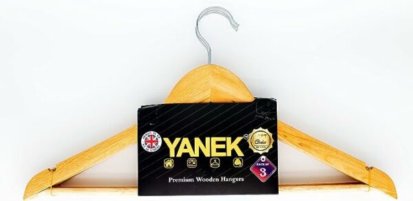 3pc wooden hangers packed together