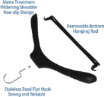 Black Plastic Hangers Ajman: 15-Pack, 17.7" Width, Swivel Hooks