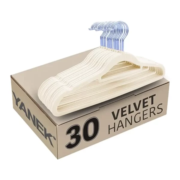 ZOBER Premium Velvet Skirt Hangers (20 Pack) Non Slip Velvet